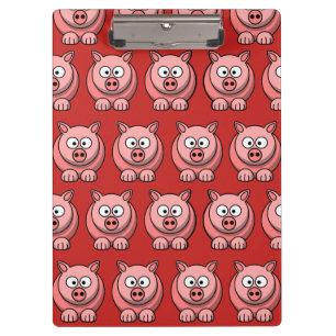 Anpassen der Niedlichen Schweineklipptafel für Kin Klemmbrett