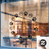 Anpassen der Papierkörbe an der Vorderseite Fensteraufkleber (Café-Fenster)