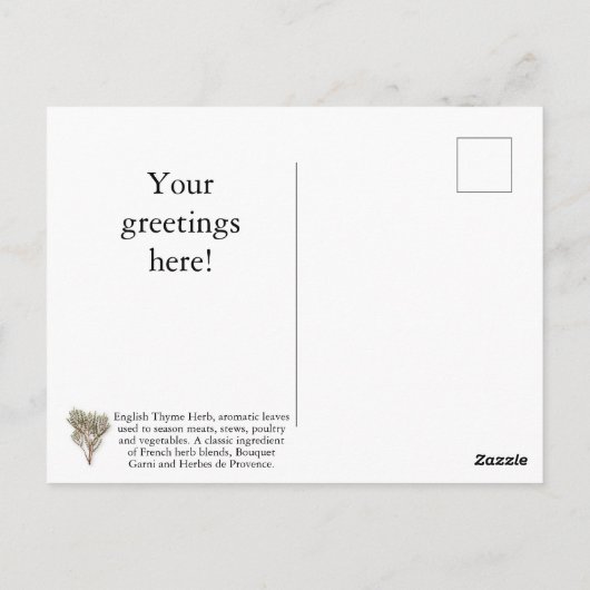 Anpassen der Postkarte (Rückseite)