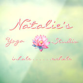 Anpassen der Rosa Lotus-Blume im Yoga Studio Fensteraufkleber (Blatt 3)