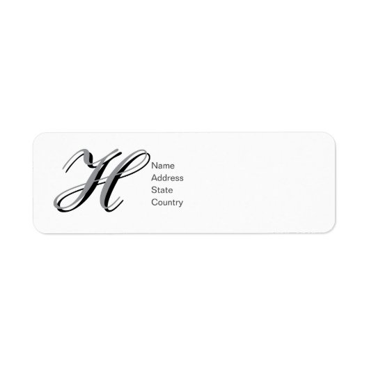 Anpassen der Rücksendeadresse für Monogram H-Scrip (Vorne)