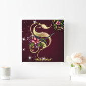 Anpassen der S-Wandsperre für Monogramm Quadratische Wanduhr (Zuhause)