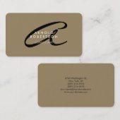 Anpassen der Schlichten Beige-Trend-Visitenkarte f Visitenkarte (Vorne/Hinten)