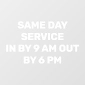 Anpassen der schnellen Abholung der Trockenreinige Fensteraufkleber (Blatt)