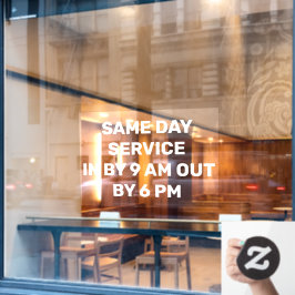 Anpassen der schnellen Abholung der Trockenreinige Fensteraufkleber