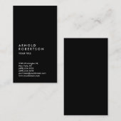 Anpassen der Schwarzen Beruflichen Visitenkarte (Vorne/Hinten)