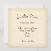 Anpassen der Texteinladung (Rückseite)