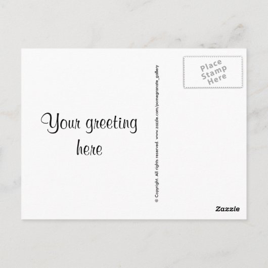 Anpassen der Textpostkarte Postkarte (Rückseite)