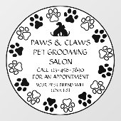 Anpassen der Vordertür für die Paws-Klauen Fensteraufkleber (Blatt)