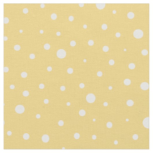 Anpassen der weißen Polka-Punkte in Gelb Stoff (Nahaufnahme)