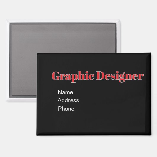 Anpassen der Werbung für den Grafikdesigner Magnet (Vorderseite/Rückseite)