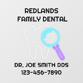 Anpassen der Zahnklinik-Büro Molar Tooth Door Fensteraufkleber (Blatt)