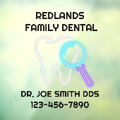 Anpassen der Zahnklinik-Büro Molar Tooth Door Fensteraufkleber (Blatt 3)