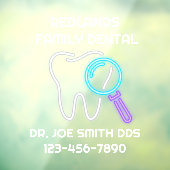Anpassen der Zahnklinik-Büro Molar Tooth Door Fensteraufkleber (Blatt 3)
