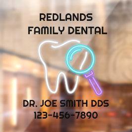 Anpassen der Zahnklinik-Büro Molar Tooth Door Fensteraufkleber