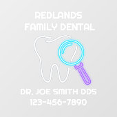 Anpassen der Zahnklinik-Büro Molar Tooth Door Fensteraufkleber (Blatt)