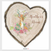 Anpassen der Zauber-Hirschhautholz-Slice Aufkleber (Blatt)