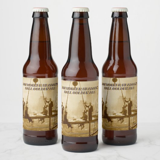 Anpassen der Zuhause für den Eisenerz-Kopfschmerz- Bierflaschenetikett (Flaschen)