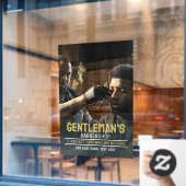 Anpassen des afroamerikanischen Barbershop-Geschäf Fensteraufkleber (Café-Fenster)
