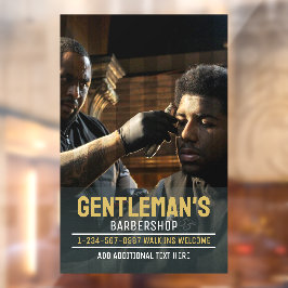 Anpassen des afroamerikanischen Barbershop-Geschäf Fensteraufkleber