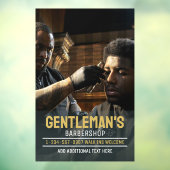 Anpassen des afroamerikanischen Barbershop-Geschäf Fensteraufkleber (Blatt 3)