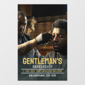 Anpassen des afroamerikanischen Barbershop-Geschäf Fensteraufkleber (Blatt)