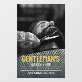 Anpassen des Barbershops Moderner Bart Man Graphic Fensteraufkleber (Blatt)