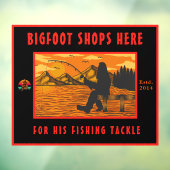 Anpassen des Bigfoot Fishing Tackle Shop-Logos Fensteraufkleber (Blatt 3)