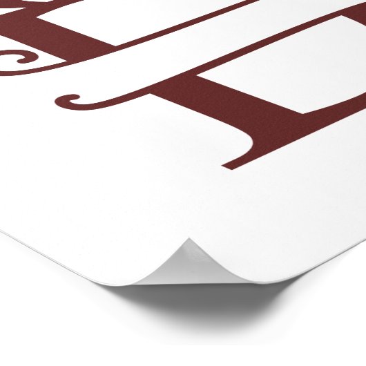 Anpassen des Buchstabens D des Teilens des Monogra Poster (Ecke)