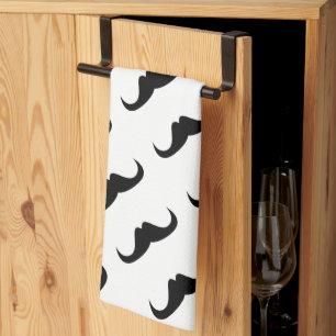 Anpassen des Coolen schwarzen Handlebar-Schnurrmus Handtuch