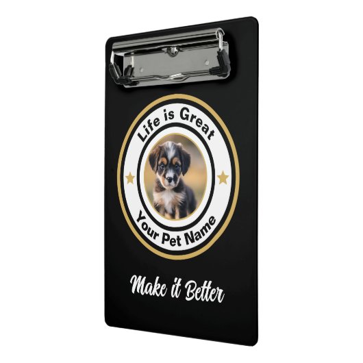 Anpassen des Editierbaren Pet-Liebesdesigns Mini Klemmbrett (Gewinkelt2)