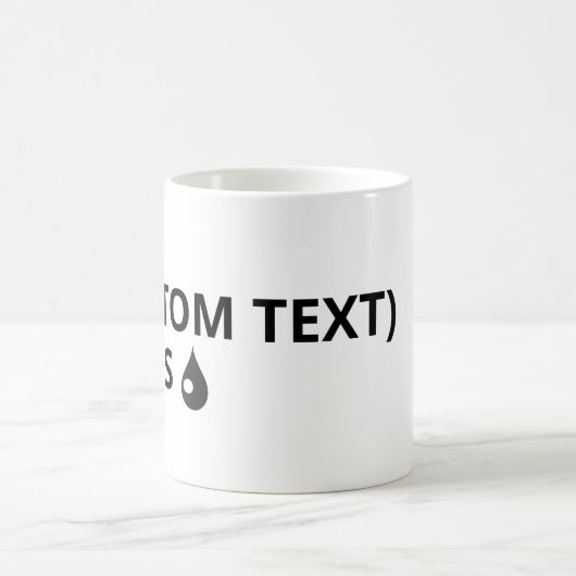 Anpassen des eigenen Textes - Tasse reißen (Mittel)