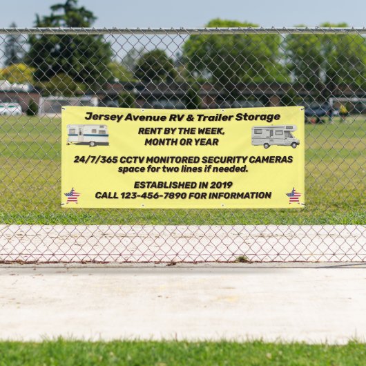 Anpassen des einfachen RV- und Trailer-Speicherges Banner (Insitu)