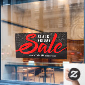 Anpassen des eleganten Black Friday Sale Prozentan Fensteraufkleber (Café-Fenster)