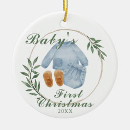 Anpassen des ersten Weihnachtsgeschmucks für Baby Keramik Ornament