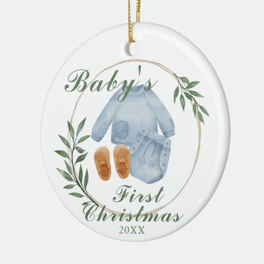 Anpassen des ersten Weihnachtsgeschmucks für Baby Keramik Ornament (Links)