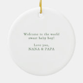 Anpassen des ersten Weihnachtsgeschmucks für Baby Keramik Ornament (Hinten)