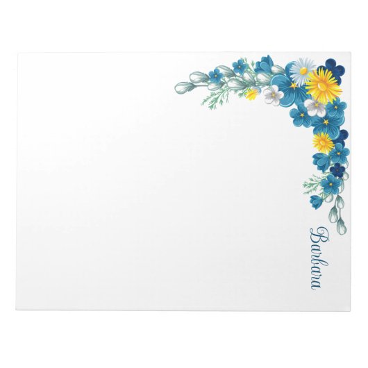 Anpassen des floralen Notepad Notizblock (Vorderseite)