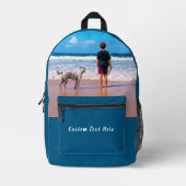 Anpassen des Foto-Backpackgeschenks mit Textname Bedruckter Rucksack (Vorderseite)