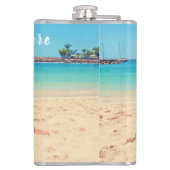 Anpassen des Foto-Flasengeschenkes mit Textname Flachmann (Rückseite)