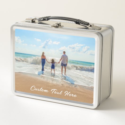 Anpassen des Foto-Metal-Lunch-Box mit Textname Metall Brotdose (Vorderseite)