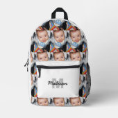 Anpassen des Foto-Musters in Monogramm Bedruckter Rucksack (Vorderseite)