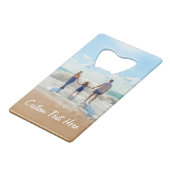 Anpassen des Foto Text Kreditkarte Flaschenöffner (Vorderseite Schrägansicht)