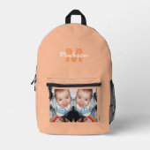 Anpassen des Fotos an den individuellen Monogramm- Bedruckter Rucksack (Vorderseite)