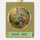 Anpassen des Fotos Banner-Ornament Gold (Vorderseite)