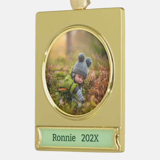 Anpassen des Fotos Banner-Ornament Gold (Links)