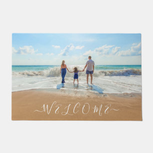 Anpassen des Fotos-Doormat mit TextWillkommen Fußmatte