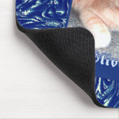 Anpassen des Frame Foto Katze auf dunkelblauer Tex Mousepad (Ecke)