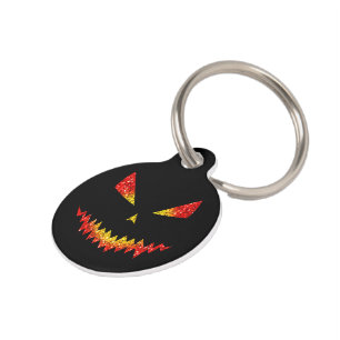 Anpassen des Funkelnd Jacks O'Lantern GesichtsHall Haustiermarke