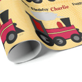 Anpassen des Geburtstagszuges Geschenkpapier (Rolleneckpunkt)